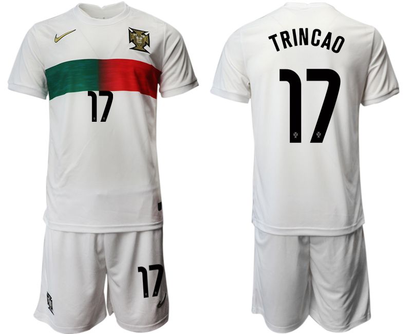 Men 2022 World Cup National Team Portugal away white #17 Soccer Jersey